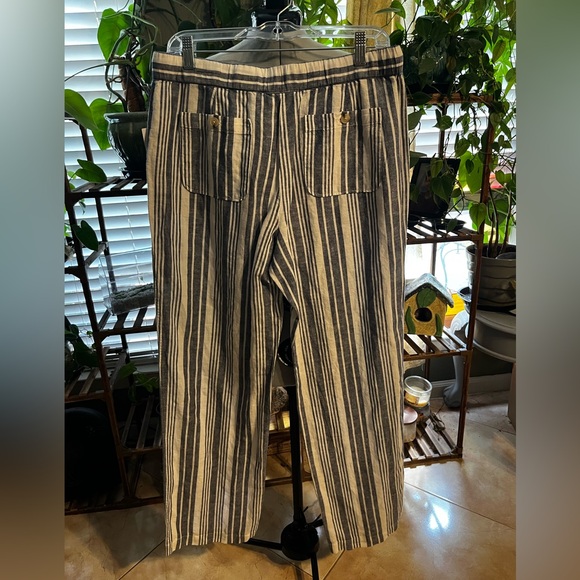 Liz Claiborne Navy and White Striped pants - Picture 3 of 4